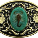XGALBLA Cool Western Colorful Style stone 3D Scorpion Belt Buckle For Men